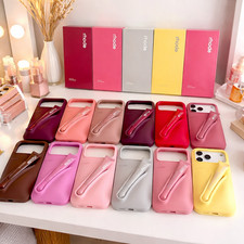Lip Gloss Holder Silicone Phone Case Set For iPhone 17 16 15 14 13 12 With Gloss