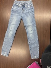 OLD NAVY Girls High Rise Rockstar Jeggings Size 12 Blue Light Wash Denim