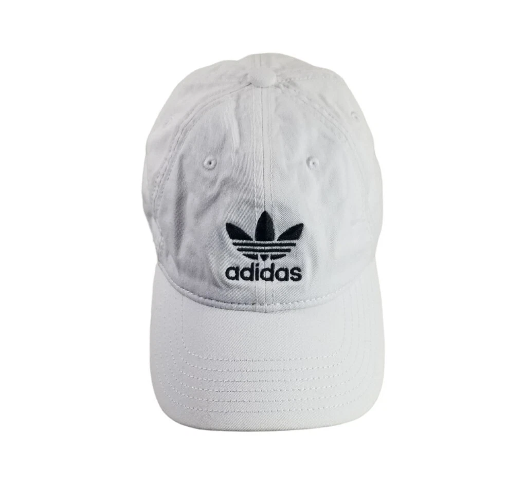 Adidas Hat Cap Adult White Adjustable Strap Back Originals Relaxed Outdoor  | eBay