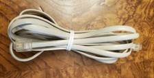 7 Ft. Gray line cord cable modem fax phone landline telephone