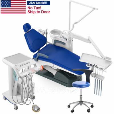 Computer Controlled Dental Unit Chair DC Motor Hard Leather/Mobile Delivery Cart