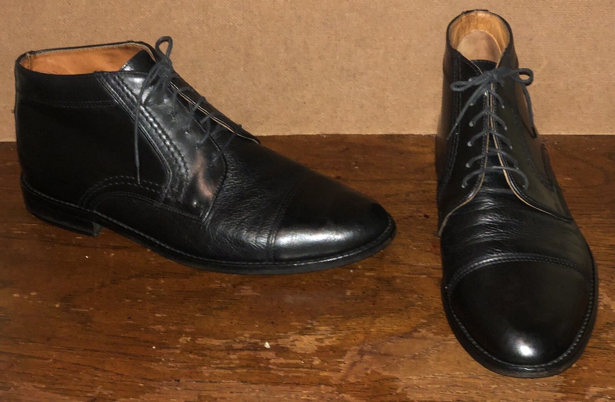 Bostonian Black Leather Cap-Toe Derby Shoes Bostonian Derby Shoe 8.5M 41/42 (India) – KingsPIER vintage main image 4