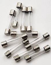 Lot of 10 Littelfuse 3AG 7A Glass Fuses 7 Amp 250 Volt Slow Blow 1/4" x 1-1/4"