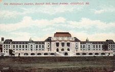 Annapolis MD Maryland Navy Naval Academy Campus Bancroft Hall Vtg Postcard B60