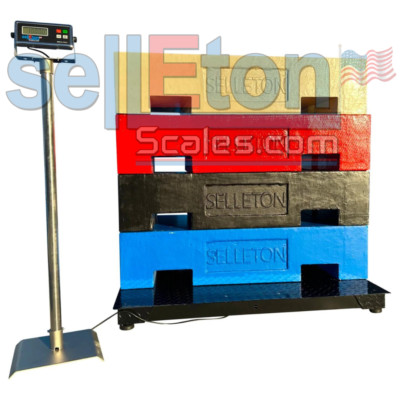 SL-700-4x4 (48'' x 48'') Industrial Floor Scale Warehouse Pallet 10000 lbs x 1 lb