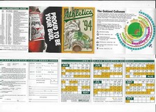 OAKLAND ATHLETICS 1994 POCKET SCHEDULE SEE SCAN NRMT