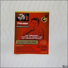 Cruzcampo Cerveza Xavi Hernandez Beer Label (BL1)