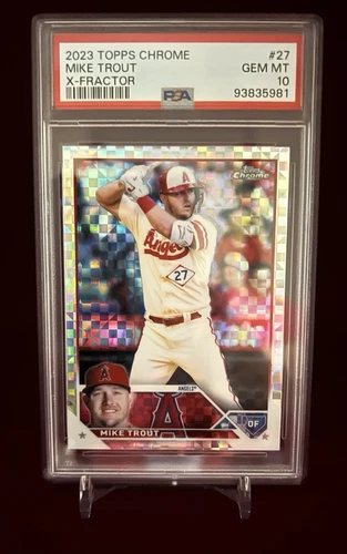 2023 Topps Chrome X-Fractor - Mike Trout #27 - PSA 10 Gem Mint - Angels MLB