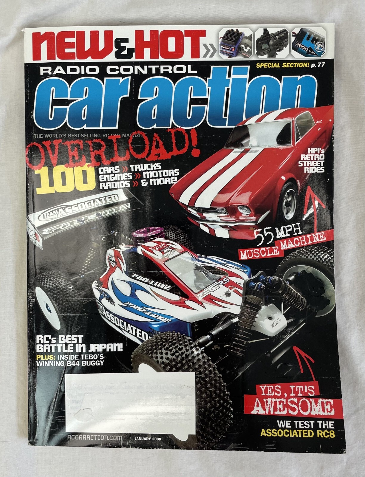 Radio Control Car Action magazine RCCA January 2008 RC VINTAGE --Very Good