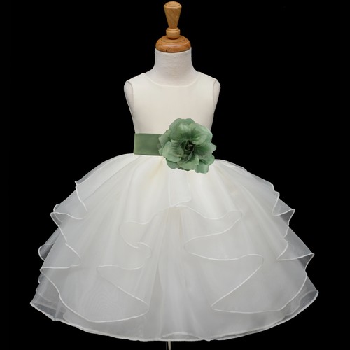 DESFILE ORGANZA VESTIDO FLOR NIÑA COMUNIÓN BAUTISMO PASCUA VACACIONES CUMPLEAÑOS NIÑOS - Imagen 6 de 41