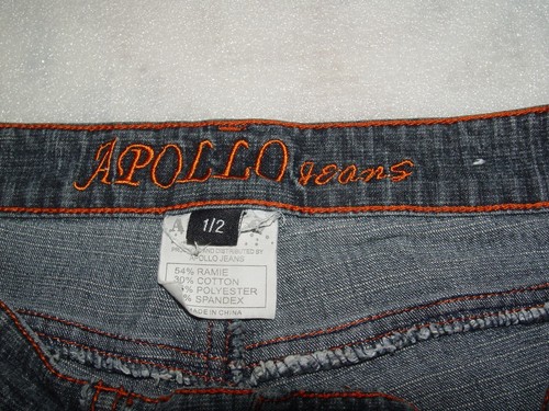 Apollo Jeans Womens Sequin Beaded Orange Embroidered Asymmetric Hem Size 1/2 - Picture 6 of 6