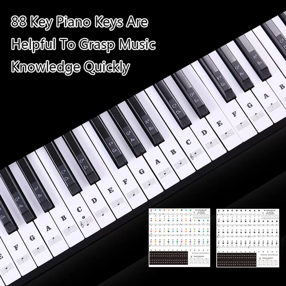 54 61 88 Keys Electronic Piano Keyboard Sound Name Stickers Key