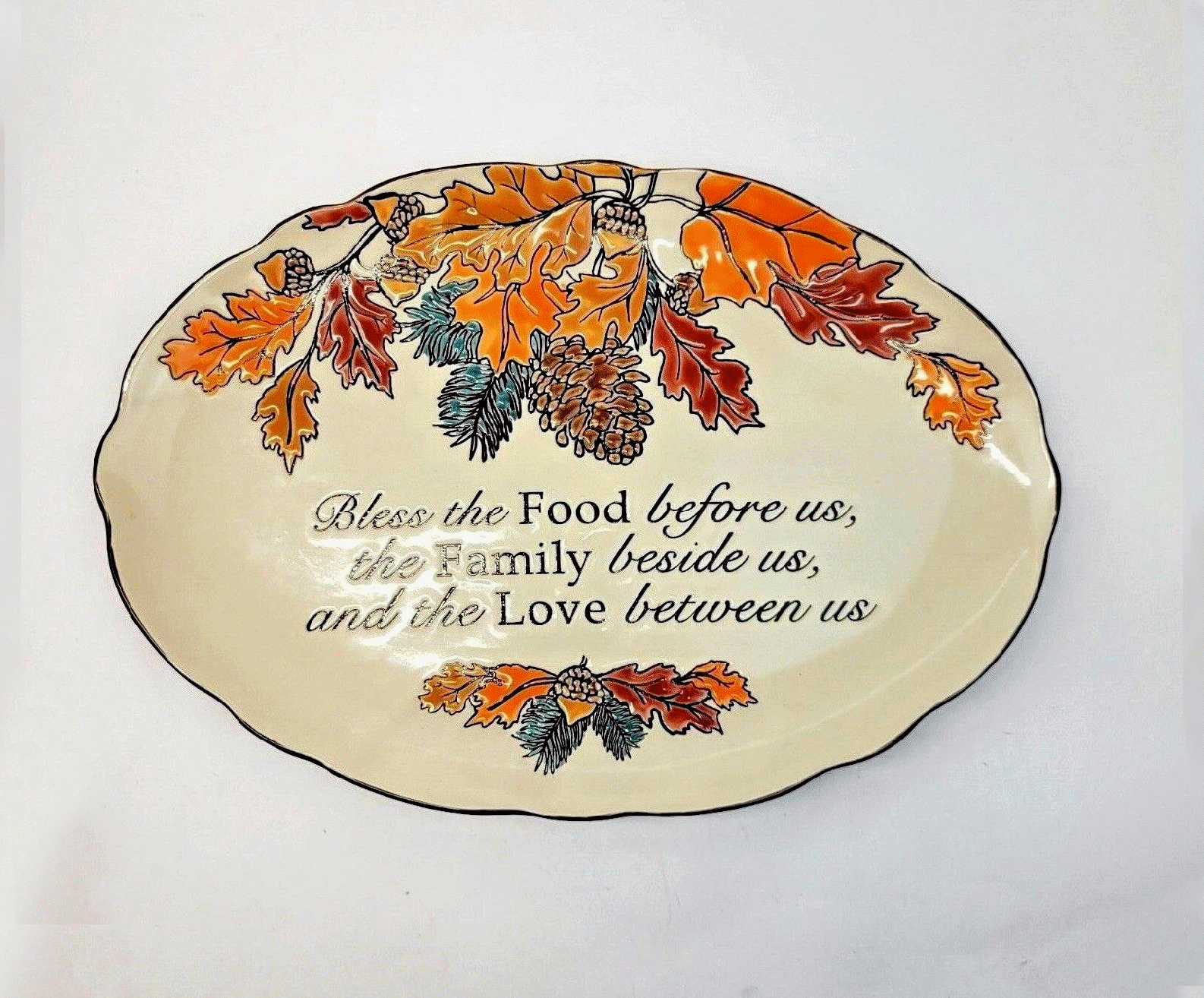 Cracker Barrel Platter Harvest Blessing Serving Plate 3D Autumn  Thanksgiving | eBay