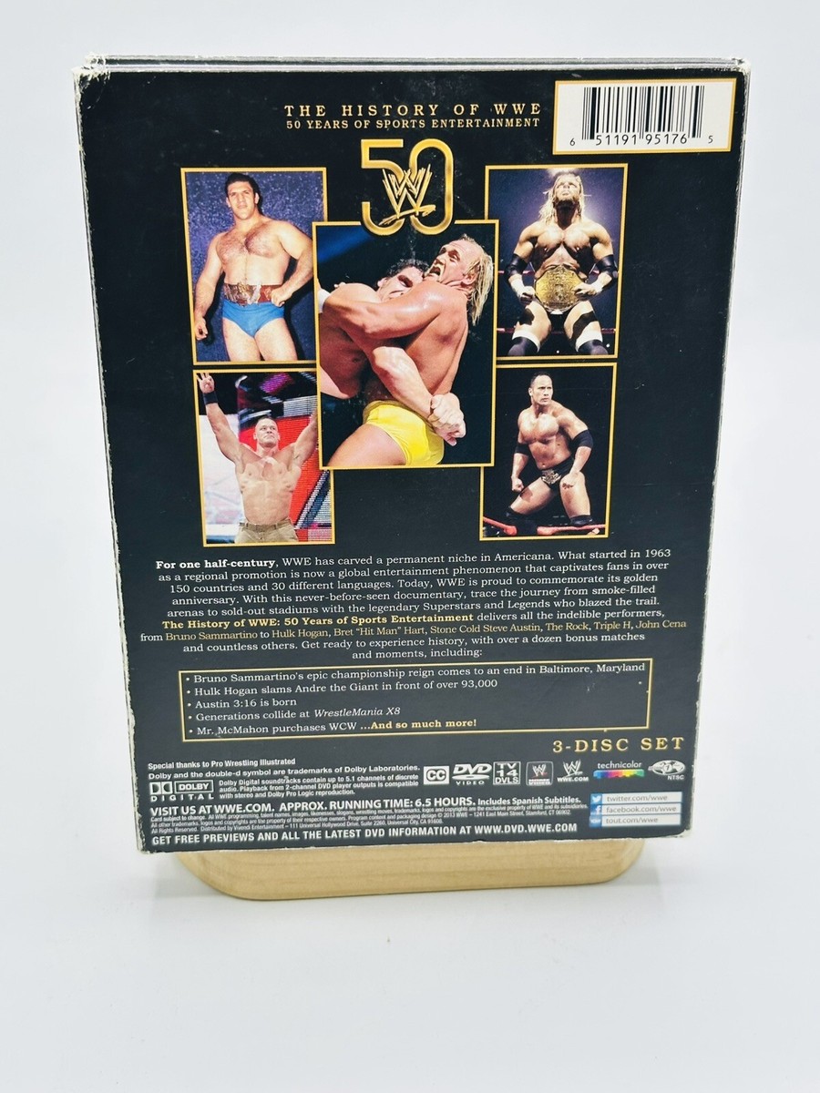 The History of WWE: 50 Years of Sports Entertainment (DVD, 3-disc