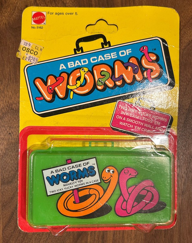 1981 Vintage Mattel - A Bad Case of Worms - Collectible 80s Kids Toys New Sealed