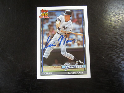 1991 Topps # 435 Kevin Maas Autograph Signed Card JSA (M) New York Yankees