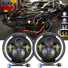 7" Round LED Headlights Fit Chevrolet Camaro 1975 1976 1977 1978 1979 1980 1981
