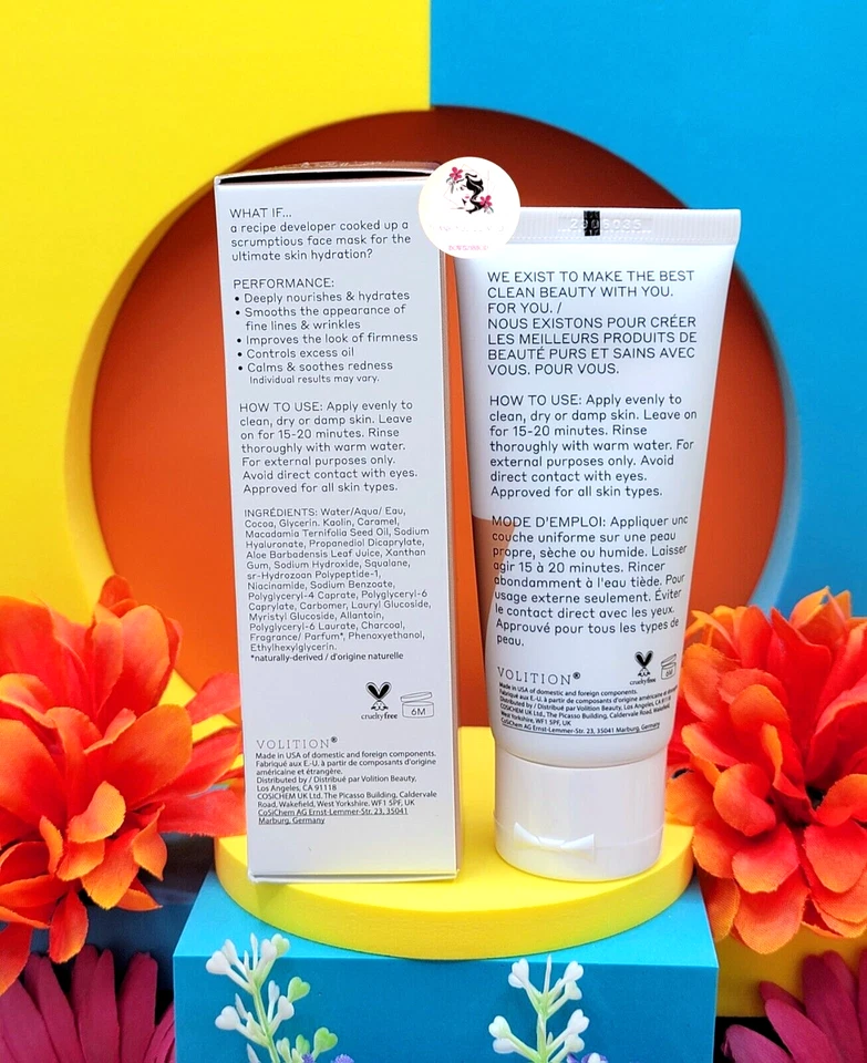 Volition Chocolate Macadamia Hydrating Mask - Hyaluronic Acid & Collagen 2 oz - Image 3 of 4