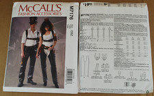 McCalls Sewing Pattern M7176 OS Steampunk Boot Spats Chaps Holster Harness Hat