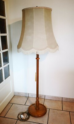 Lampadaire classique bronze avec abat-jour blanc réglable - Ladas