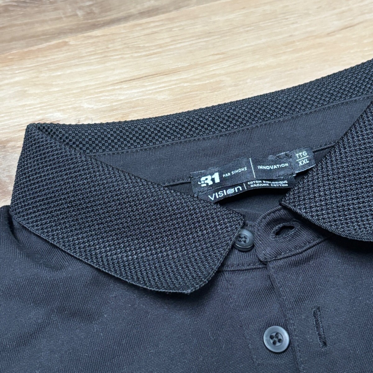 Le 31 Par Simons Polo Shirt Mens XXL Black Long Sleeve Vision