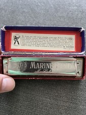 Vintage M. Hohner Germany Marine Band Harmonica No. 1896 Key of C  Original Box