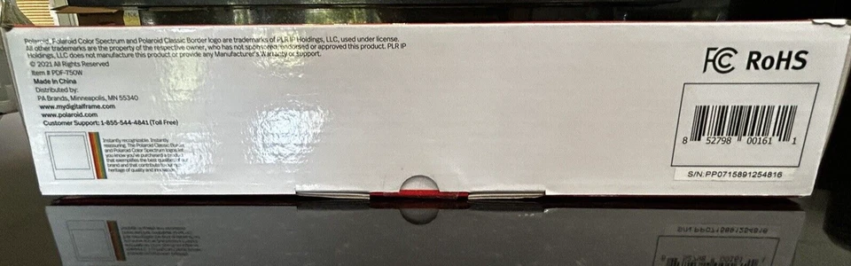 Polaroid 7” High-Res Digital Picture Frame PDF-750W Sealed Wood Frame & Mat - Image 3 of 4