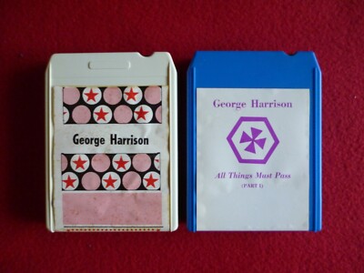GEORGE HARRISON ALL THINGS MUST PASS 8 TRACK TAPE PART 1 & VOL.2 VG+ CONDITION.