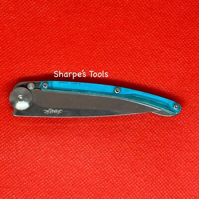 Blue 27g (medium) Deejo Ultra Lightweight Folding Gentleman's Pocket Knife