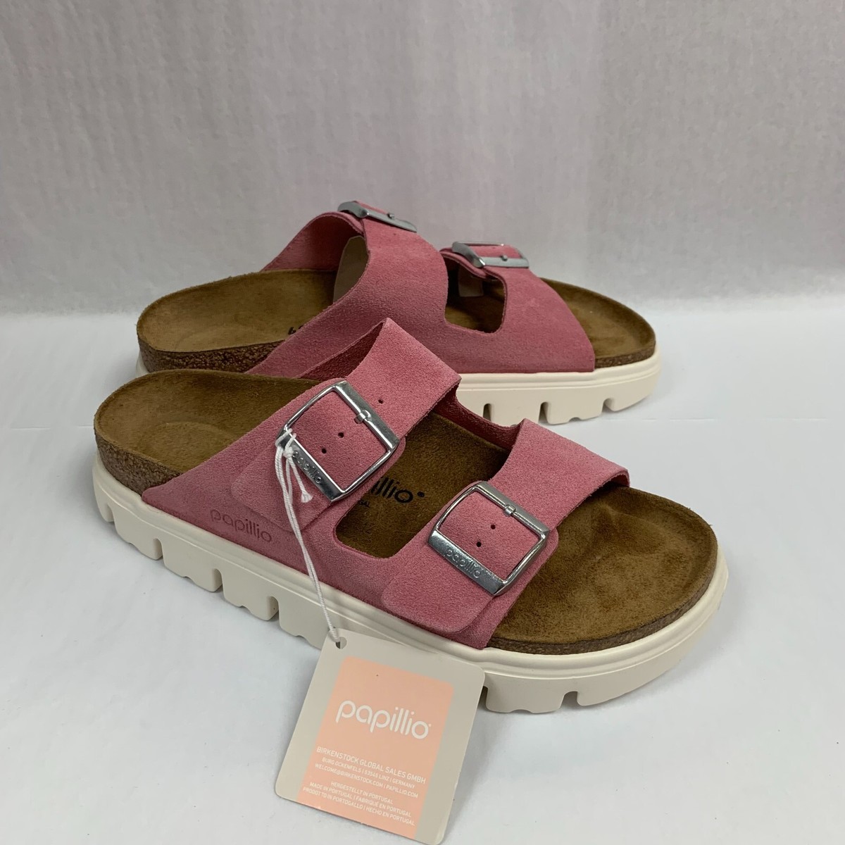 Birkenstock New w/o Box Arizona Papillio Chunky Candy Pink Suede