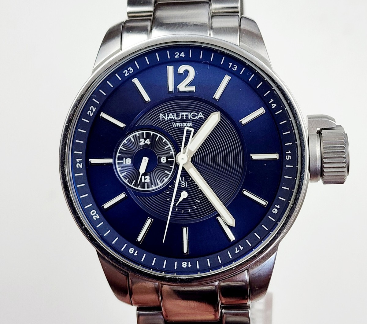 Men's OVERSIZED Watch NAUTICA A22530. Navy Dial | eBay