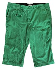 Tommy Hilfiger Women's Dana Fit Stretch Corduroy Pants Cropped Size 16 Green
