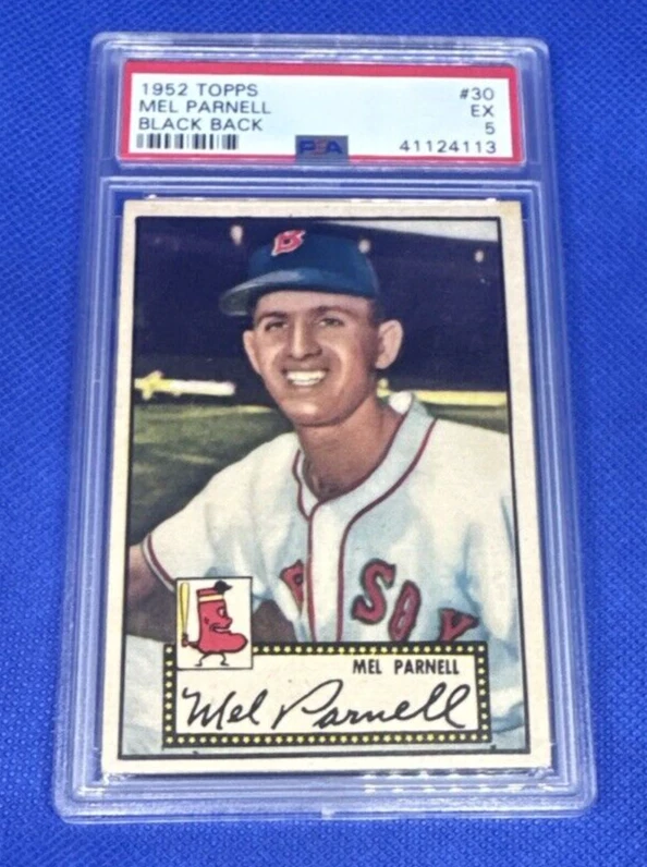 1952 Topps Mel Parnell Black Back #30 PSA 5 EX