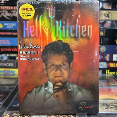 Hell's Kitchen Season 1 DVD New w/ Slipcover Gordon Ramsay Raw & Uncensored