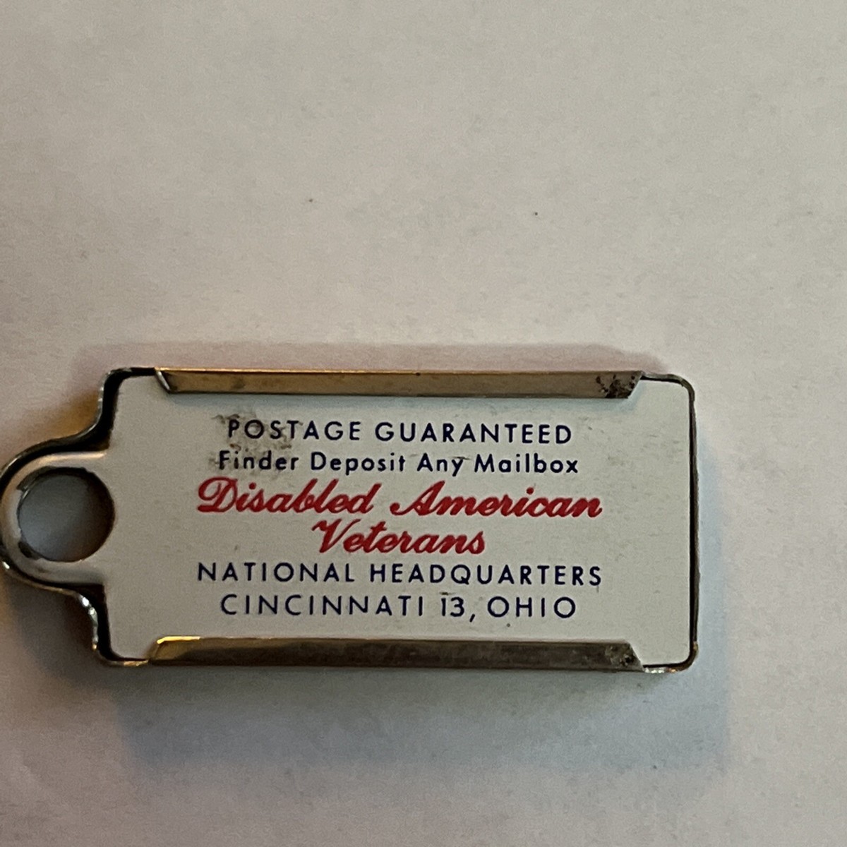 1963 Minnesota DMV Tag Keychain Mini License Plate Disabled