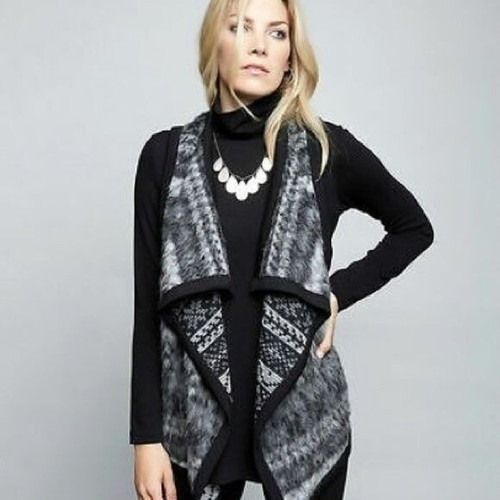 KAREN KANE Open-Front Wrap Sweater Vest 