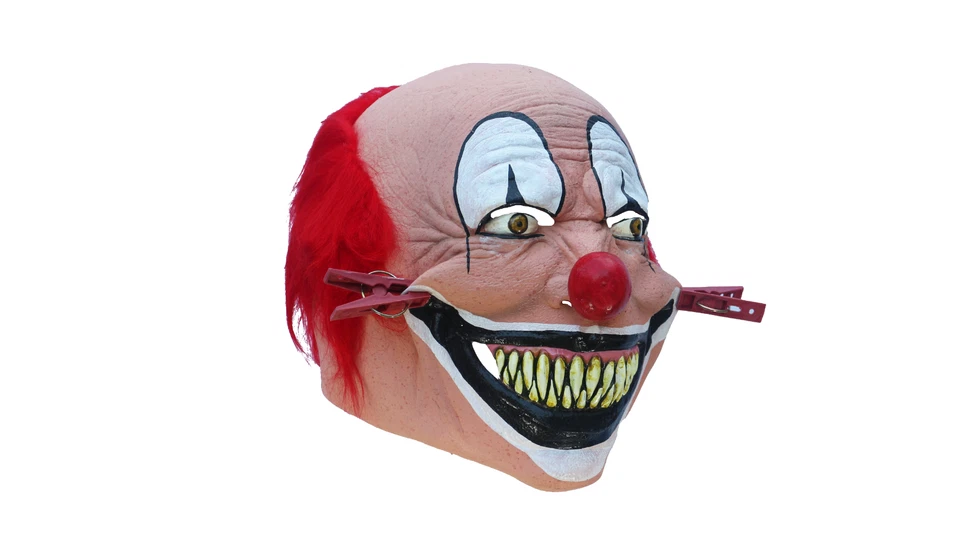 Ghoulish Productions Tweezer Clown Latex Face Mask Horror Halloween Cosplay - Image 3 of 4
