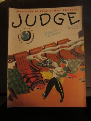Judge Magazine February 1931 Cruise Ship Serving Food Satire Art Deco 49