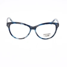 Corinne McCormack Marley +1.00 Gray Blue Reading Glasses