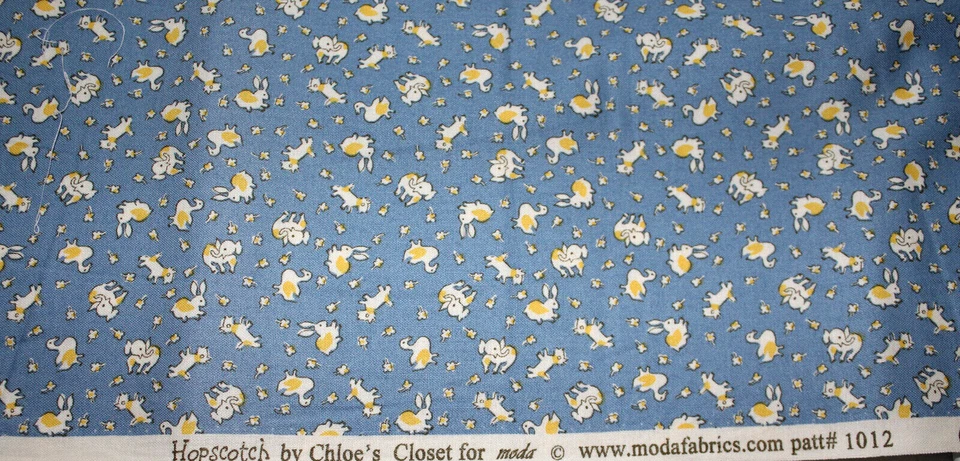HOPSCOTCH CHLOE'S CLOSET 1940s PRINT BABY ANIMALS COTTON SEW QUILT MODA FABRICS - Image 4 of 4