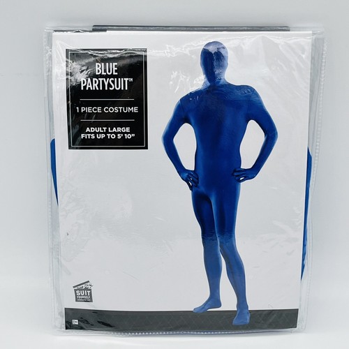Blue Partysuit Morph Suit Spandex Full Body Costume Size Large Men Women Adult - Picture 5 of 5