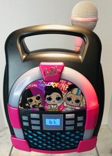 Three (3) Bluetooth MP3 Karaoke Machines w/ Microphones LOL Surprise &  2 Frozen