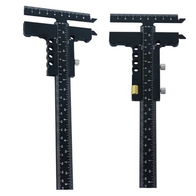 Precision Marking T-Ruler Aluminum Woodworking Scribe Marking Gauge Scribing