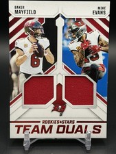 Panini 2025 Rookies & Stars Team Duals Memorabilia Mayfield Evans Buccaneers