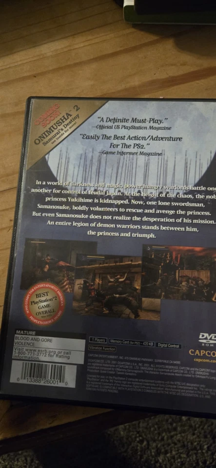 Onimusha: Warlords Greatest Hits (Sony PlayStation 2, 2002) - Image 2 of 3