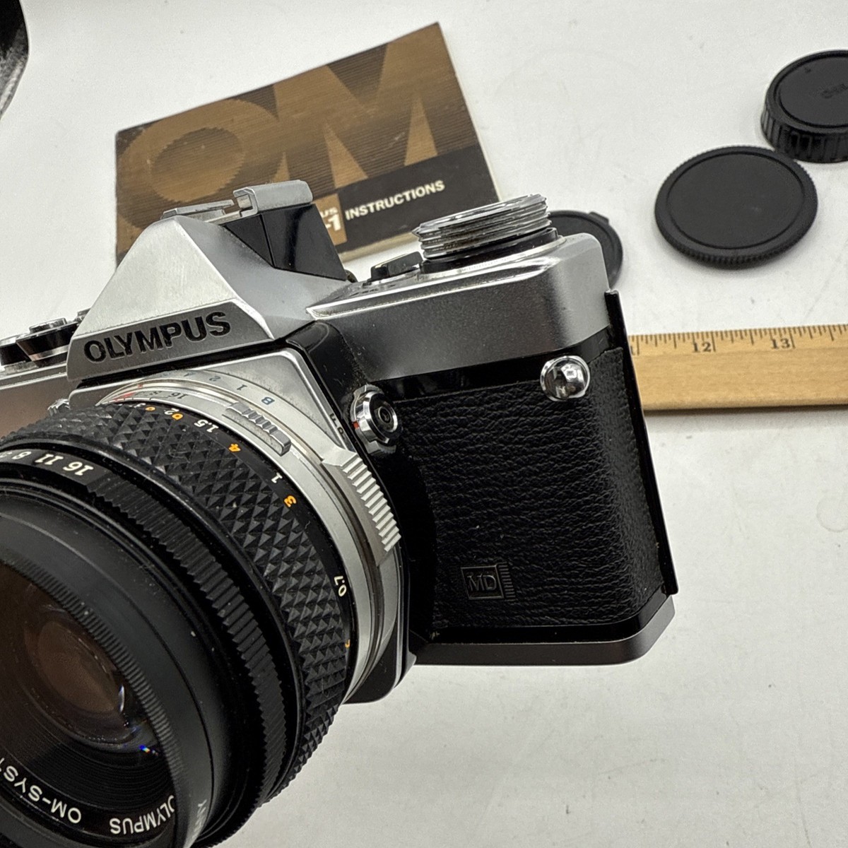 Olympus OM-1 35mm film camera with 50mm f1.8 Zuiko lens OM1 - Nice