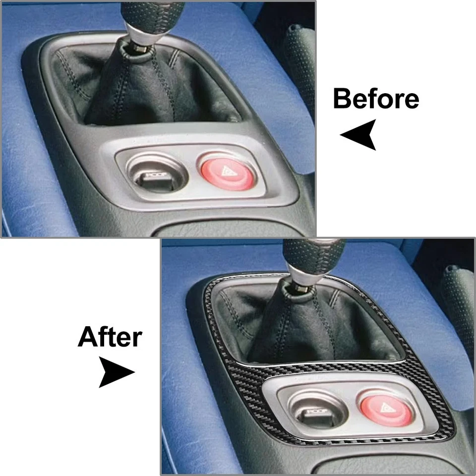 Carbon Fiber Look Manual Gear Shift Panel Frame Trim For Honda S2000 2000-2003 Foto 2 de 4