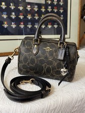 new Coach Mini Rowan Crossbody Bag In Loved Signature Canvas With Charms cdy29