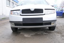 Skoda Fabia 6Y Stoßstange Stoßfänger vorne silber grau LF7T 2000-2004 - DELLE