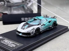  DCM 1:64 Blue F8xx Spider MANSORY Sports Model Diecast Metal Car 